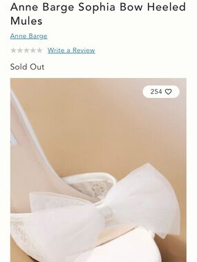 Anne Barge White Bow Heeled Mules